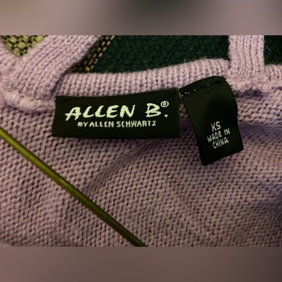 Allen B. Vintage Womens Size XS High Low Purple Sweater - Picture 2 of 9